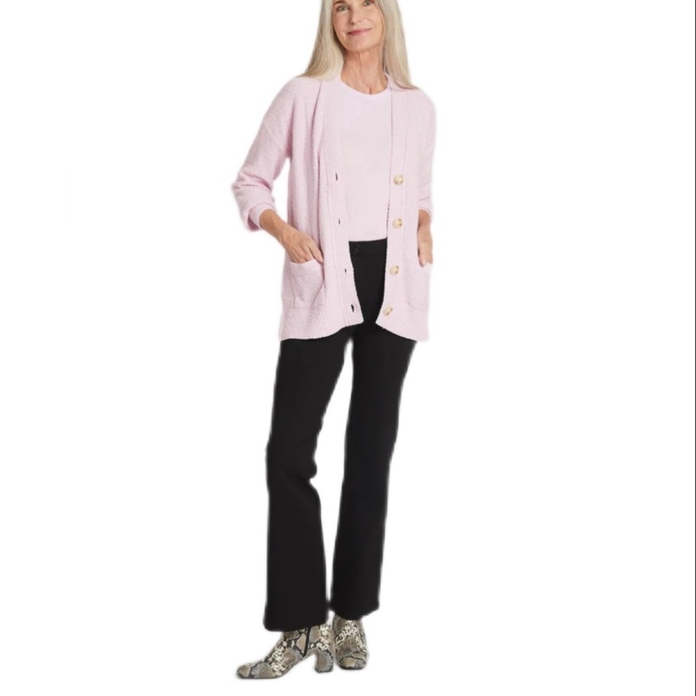 Betabrand Black Straight-Leg Trousers